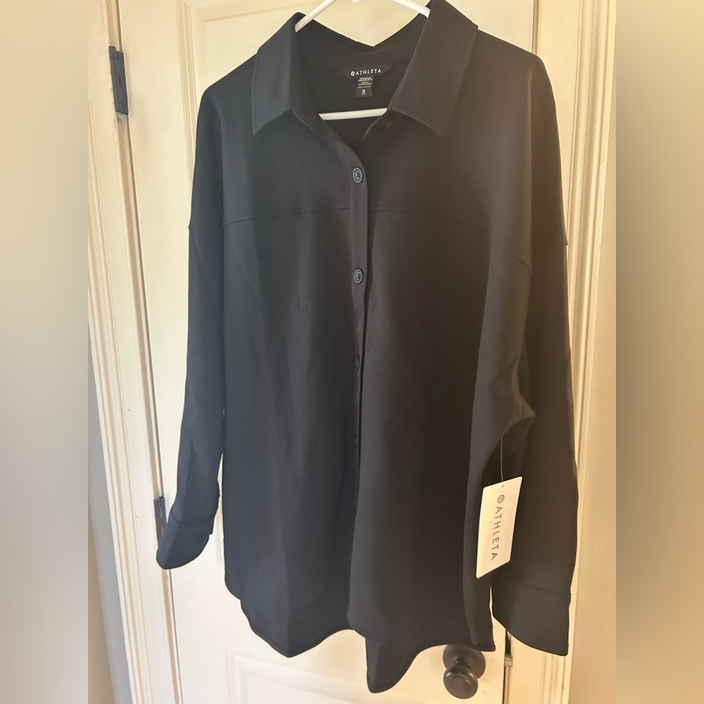 Athleta Allure Button Down Shirt Jacket